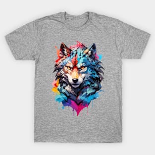 Colorful Wolf. T-Shirt